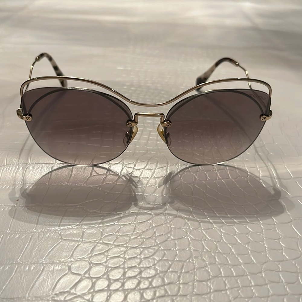 Miu Miu Gold Frame Sunglasses
